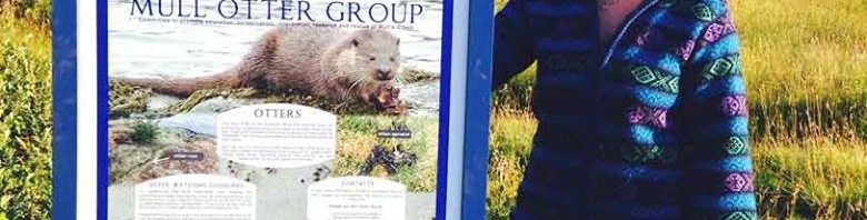 Otter information board, Isle of Mull